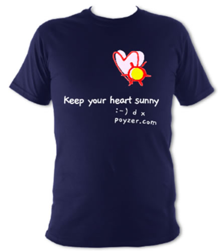 Blue Heart Tee shirt larger sizes